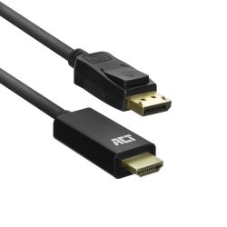 ACT AC7550 DisplayPort to HDMI adapter cable 1, 8m Black