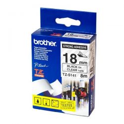 Brother TZE-S141 laminlt P-touch szalag (18mm) Black on Clear - 8m
