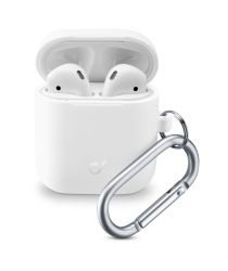 Cellularline Protective cover with carabiner Bounce for Apple AirPods 1, 2,  white