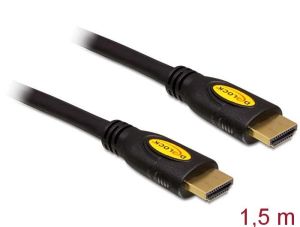 DeLock High Speed HDMI with Ethernet - HDMI-A male > HDMI-A male 4K 1, 5m cable Black