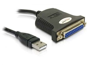DeLock USB 1.1 to Parallel Adapter Cable 0, 8m Black