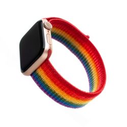 FIXED Nylon Strap Apple Watch 42/44/45mm,  rainbow