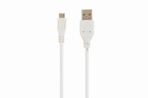 Gembird CCP-MUSB2-AMBM-W micro USB 2.0 cable AM-MBM5P 1m White