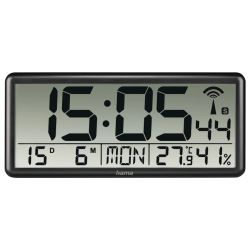 Hama Jumbo Digital Radio Wall Clock Idjr lloms Black