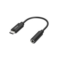 Hama USB Type-C to 3, 5m jack Audio Adapter Black