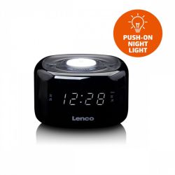 Lenco CR-12 FM Clock Radio Black